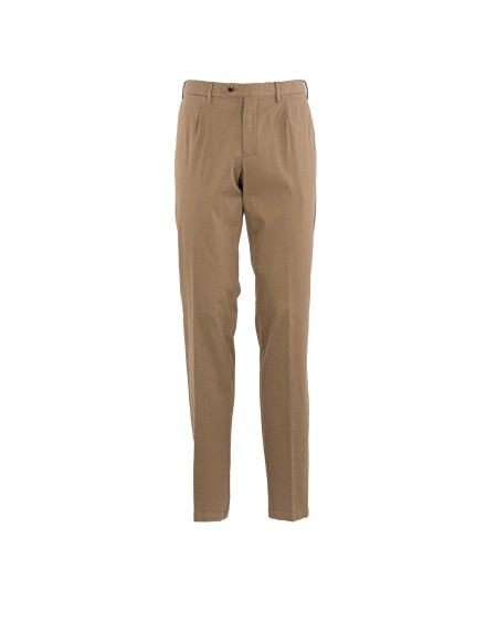 Shop GERMANO  Trousers: Germano silk blend trousers.
Zip closure with button and counter buttons.
"American" front pockets.
Back welt pockets with button.
Composition: 88% cotton, 10% silk, 2% elastane.
Made in Italy.. 8931 21G -0140